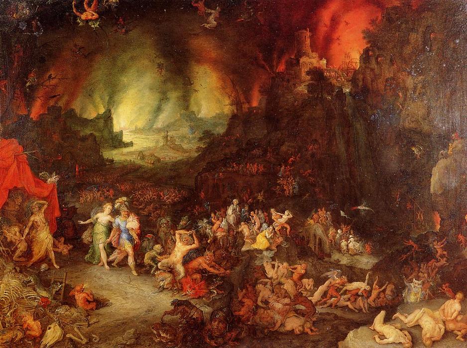Aenaes and the Sybil in Hades (1568-1625) Art Painting by Jan Bruegel the Elder
