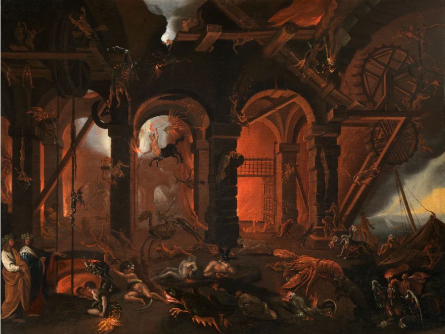 Dante and Virgil in Hell